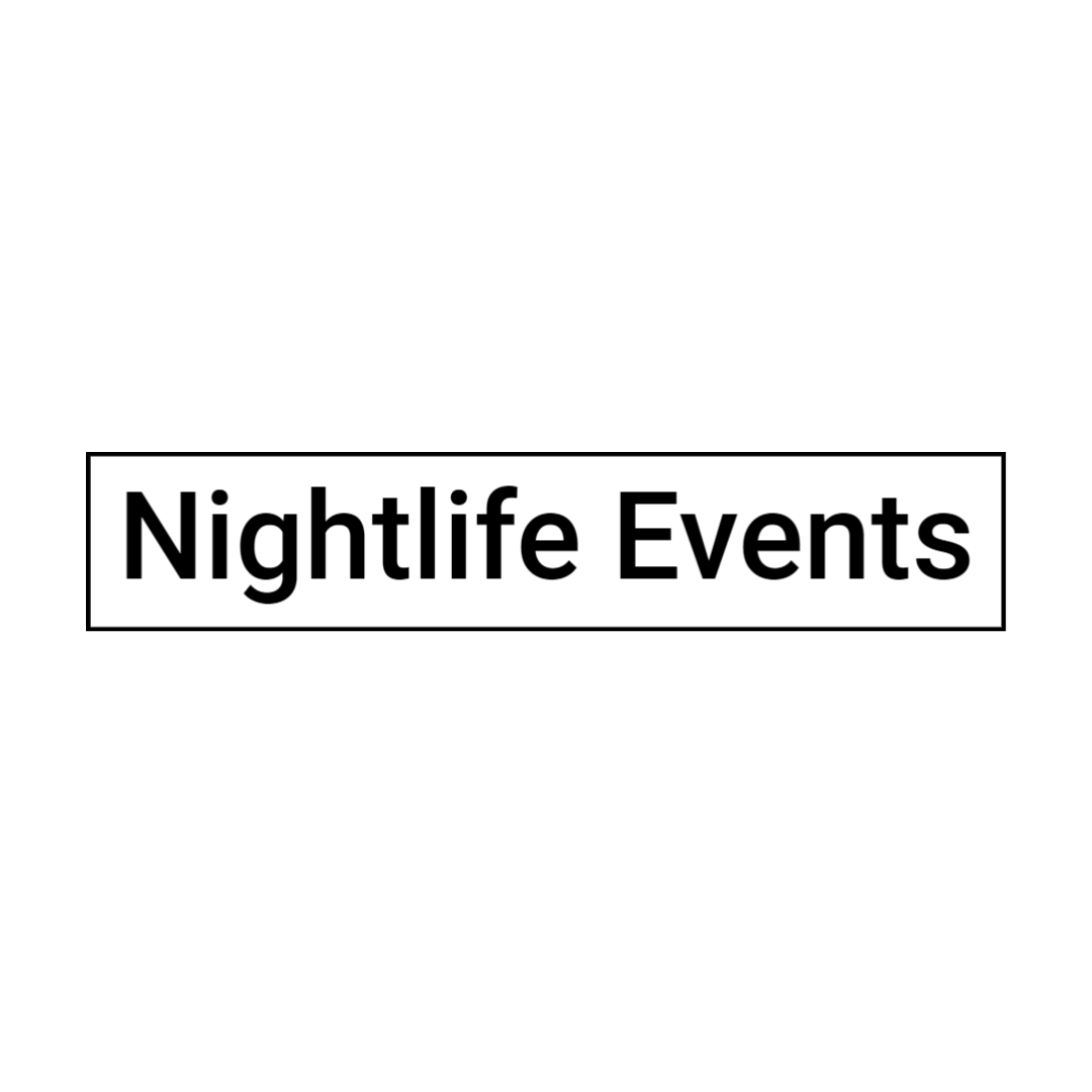 Nightlife Events Logo Schwarz, eine Zeile